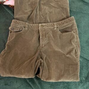 dressbarn Women's Straight Leg Jeans in Tan Corduroy